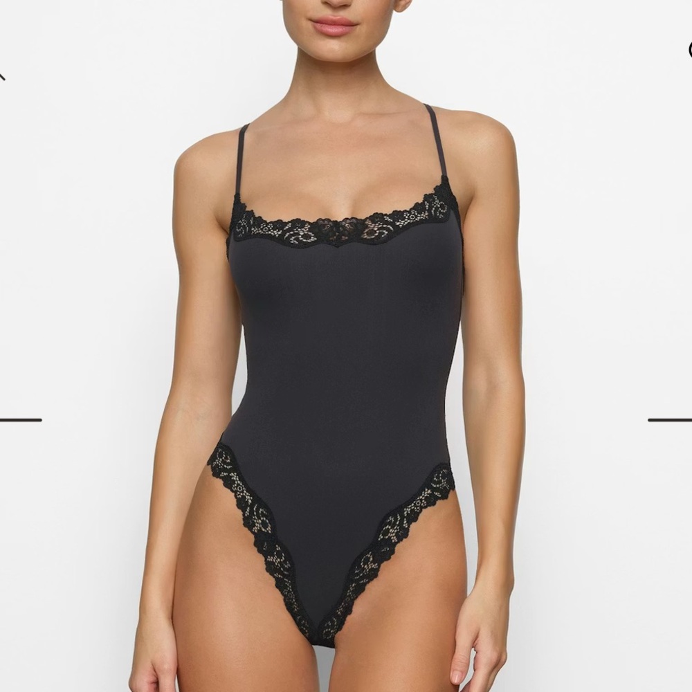 Skims Black Lace Bodysuit